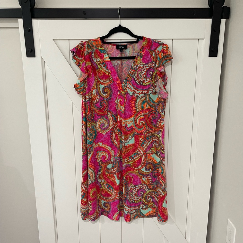 MSK Multicolor Paisley Dress